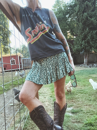 Country Cactus Print Skort