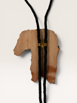 Hand painted Native Man and Horse Bolo Tie