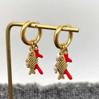 18k Gold Fisherman's Wife Huggies