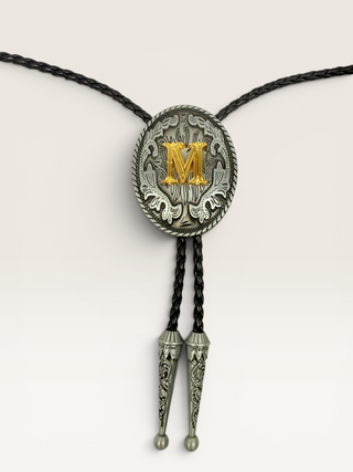 Silver “M” Bolo Tie