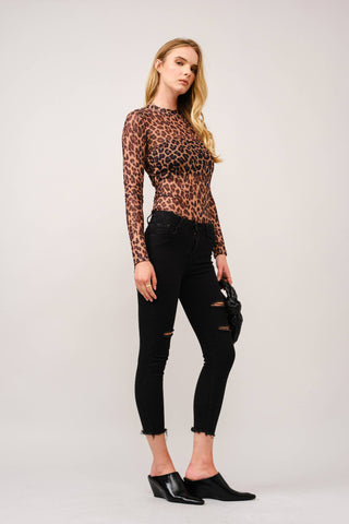 Love Bites Leopard Mesh Top