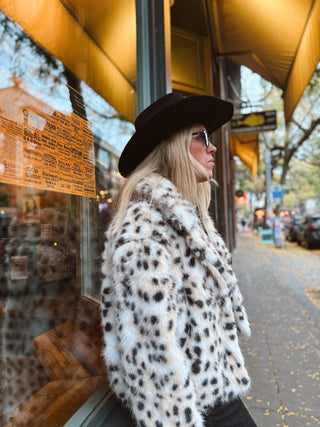 Rock Of Ages Leopard Faux Fur Jacket