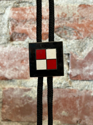 Checker Square Bolo Tie