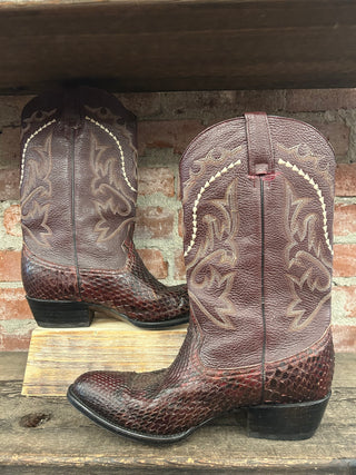 African Genuine Snake Cowboy Boots Men’s Size 10