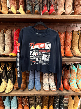 Chop Shop Guns and Roses Cropped Long Sleeve