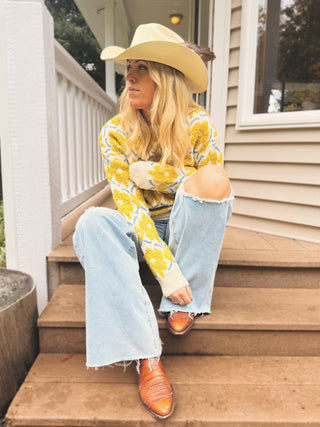 Flower In The Sun Crew Neck Sweater