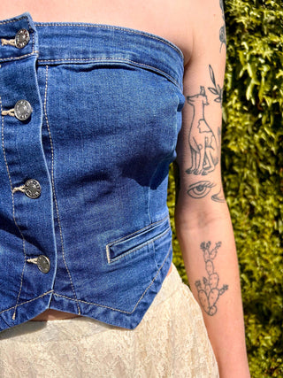 Summertime Blues Denim Top