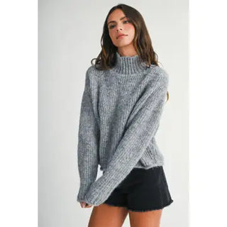Heart of Glass Mock Neck Sweater