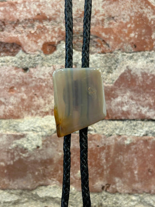 Marble Bolo Tie with Stone Aiguillettes