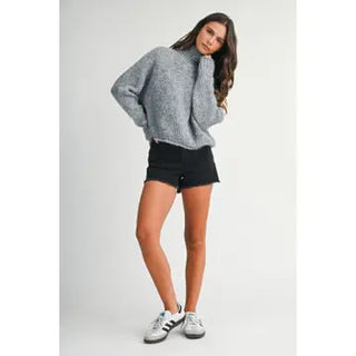 Heart of Glass Mock Neck Sweater