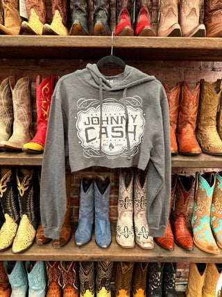 Chop Shop Johnny Cash Cropped Hoodie