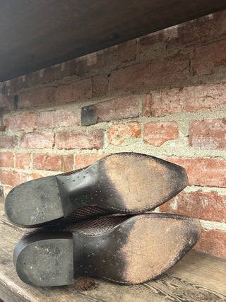 JB Dillon Snakeskin Cowboy Boots Men’s Size 10