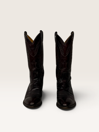 Tony Lama Burgundy Cowboy Boots Women's Size 9