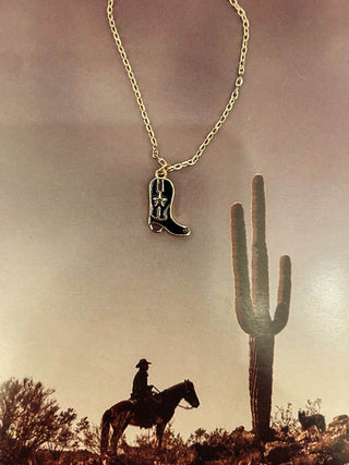 Reba Cowboy Boot Necklace