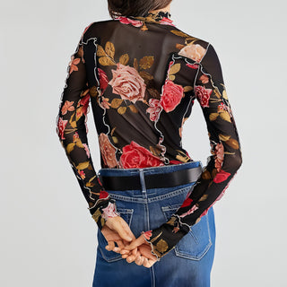 In Bloom Mesh Top