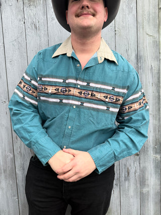 Vintage Cumberland Men’s Snap Up Shirt Size Double Extra Large