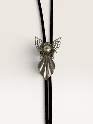 Vintage Silver Angel Bolo Tie