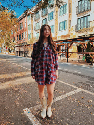 Wind River Plaid Flannel Dress