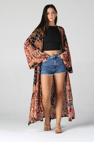 Let Go Printed Kimono