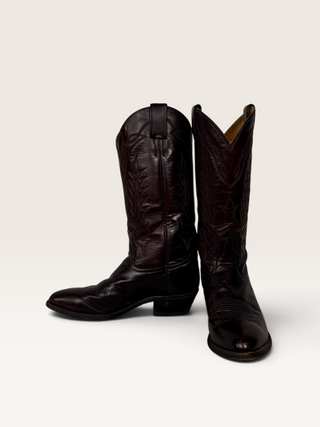 Tony Lama Burgundy Cowboy Boots Women's Size 9