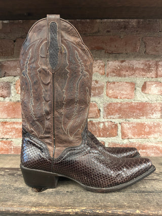 JB Dillon Snakeskin Cowboy Boots Men’s Size 10