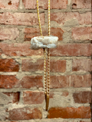 White Quartz Bolo Tie