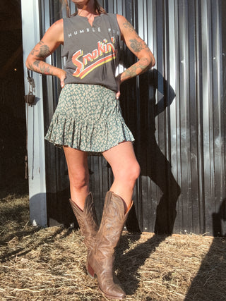 Country Cactus Print Skort