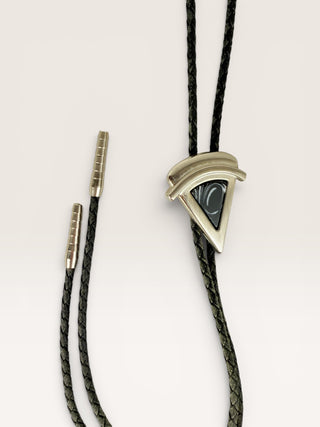 Vintage Triangle Stone Bolo Tie
