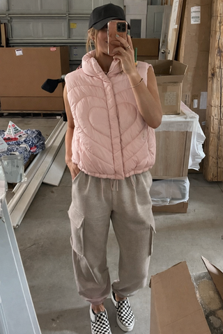 I Love It Heart Puffer Vest