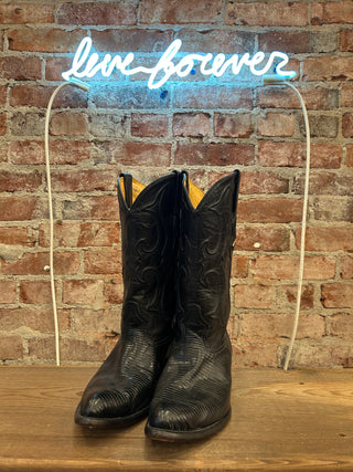 Los Altos Genuine Lizard Men’s Cowboy Boots Size 11 wide