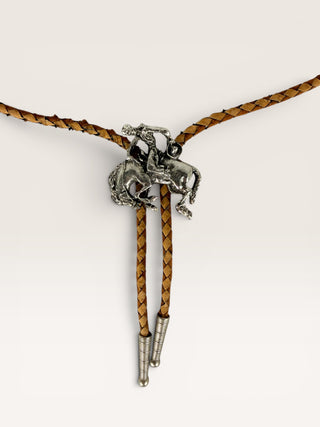 Silver Vintage Rough Rider Bolo Tie