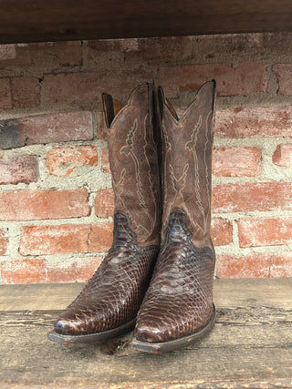 JB Dillon Snakeskin Cowboy Boots Men’s Size 10