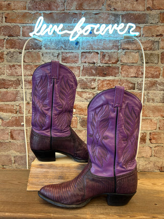 Tony Lama Lizard Skin Women’s Cowboy Boots size 8