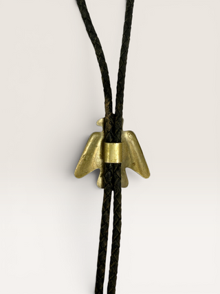Vintage Brass Thunderbird Bolo Tie