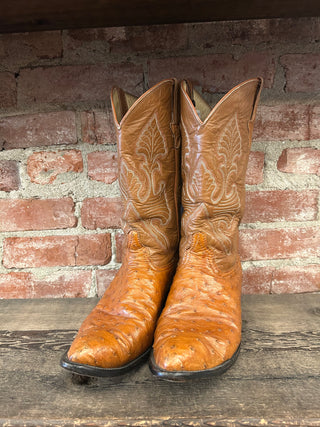 Carlos Ostrich Cowboy Boots Men’s Size 12