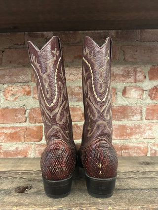 African Genuine Snake Cowboy Boots Men’s Size 10