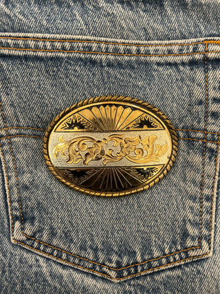 Tooled Belt Buckle