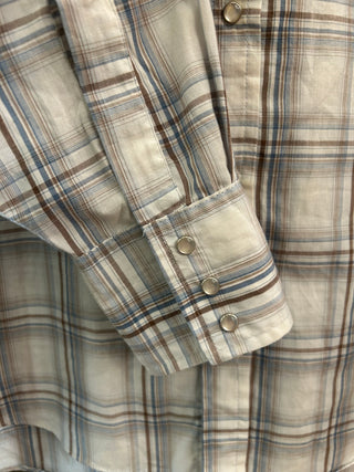 Vintage Men’s Plains Western Wear Snap Up Shirt L