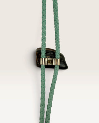Vintage Petrified Wood Bolo Tie