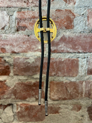 Liberty Bell Stone Bolo Tie