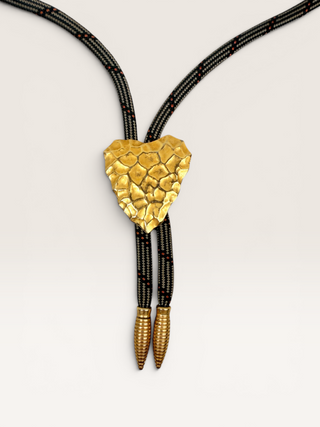 Hammered Metal Brass Heart