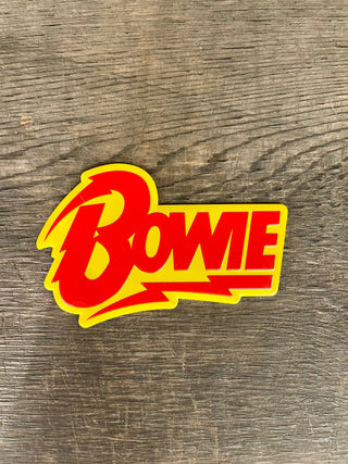 David Bowie Gold Bolt Sticker