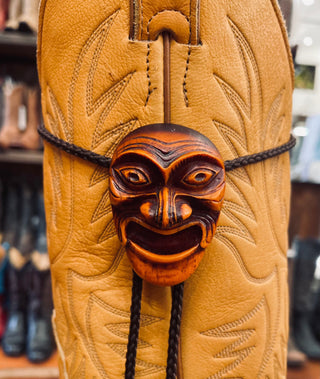 Wooden Face Bolo Tie