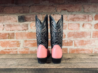 Pink Teju Lizard Cowboy Boots Women's Size 7