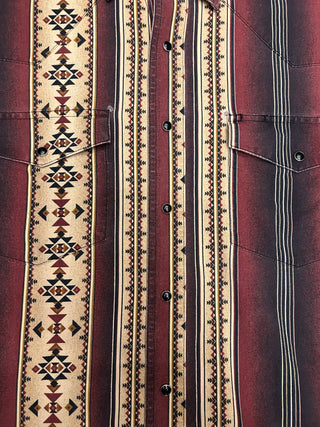 Vintage Men's Wrangler Snap Up Shirt Size Large
