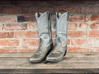 Cat’s Paw Vintage Snakeskin Cowboy Boots Men's Size 6 / Women's Size 7.5 Wide