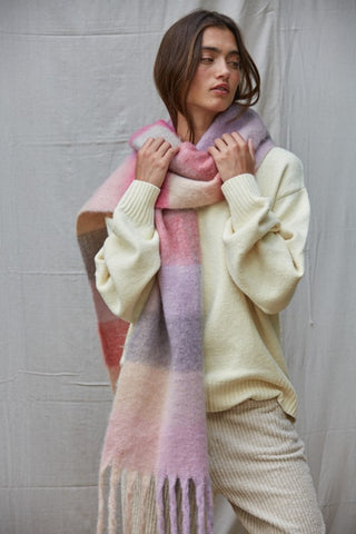 Stay Cozy Oversized Fringe Scarf