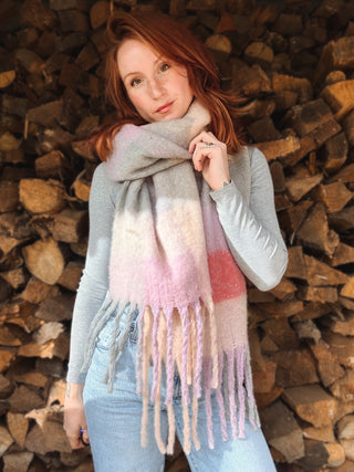 Stay Cozy Oversized Fringe Scarf