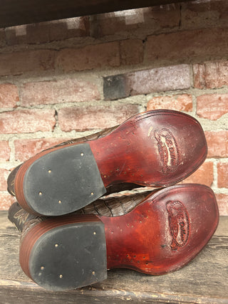 JB Dillon Genuine Alligator Cowboy Boots Women's Size 8.5