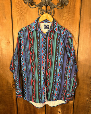 Vintage Men's Wrangler Western Snap Up - Medium